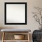 Amanti Art Non-Beveled Wall Mirror, Corded Black Frame